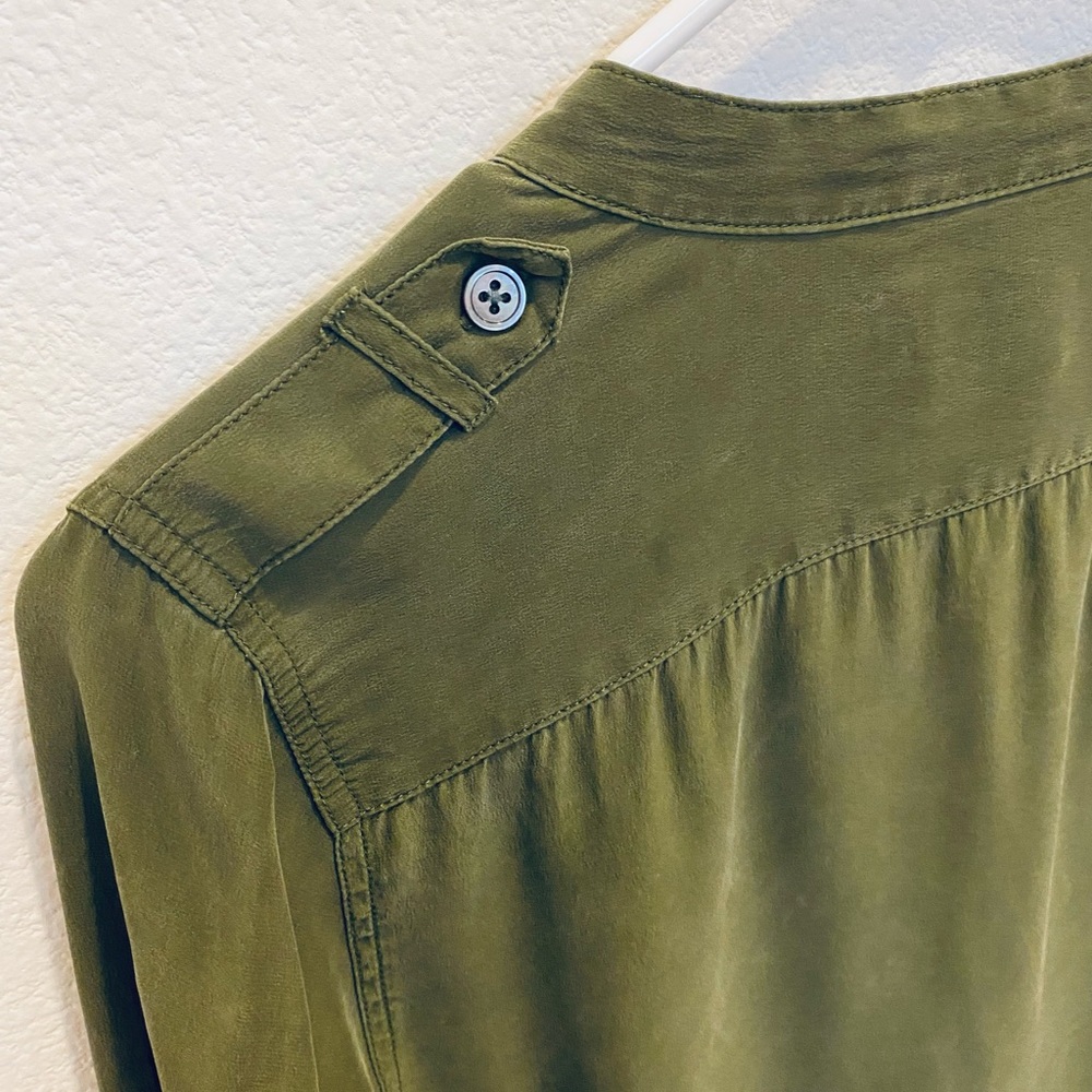 Olive Green Elizabeth & James silk button down